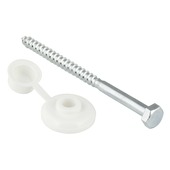 GAMMA golfplaatbout wit M7x110 mm 8 stuks