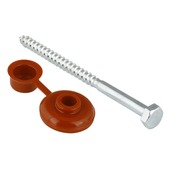 GAMMA golfplaatbout verzinkt rood 7.0x110 mm 8 stuks