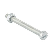 GAMMA metaalschroef cilinderkop met moer verzinkt 6x16 mm 10 stuks