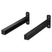 Duraline plankdrager industrieel modern zwart aluminium 2 stuks