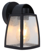 LUTEC buitenlamp Kelsey met waterglas, mat zwart , hoogte 28 cm