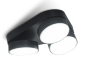 Lutec Connect plafondspot Stanos zwart 22cm 24W