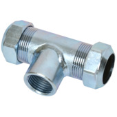 Sanivesk CV Knel T-Stuk 22mmx1/2"Mx22mm Staalverzinkt