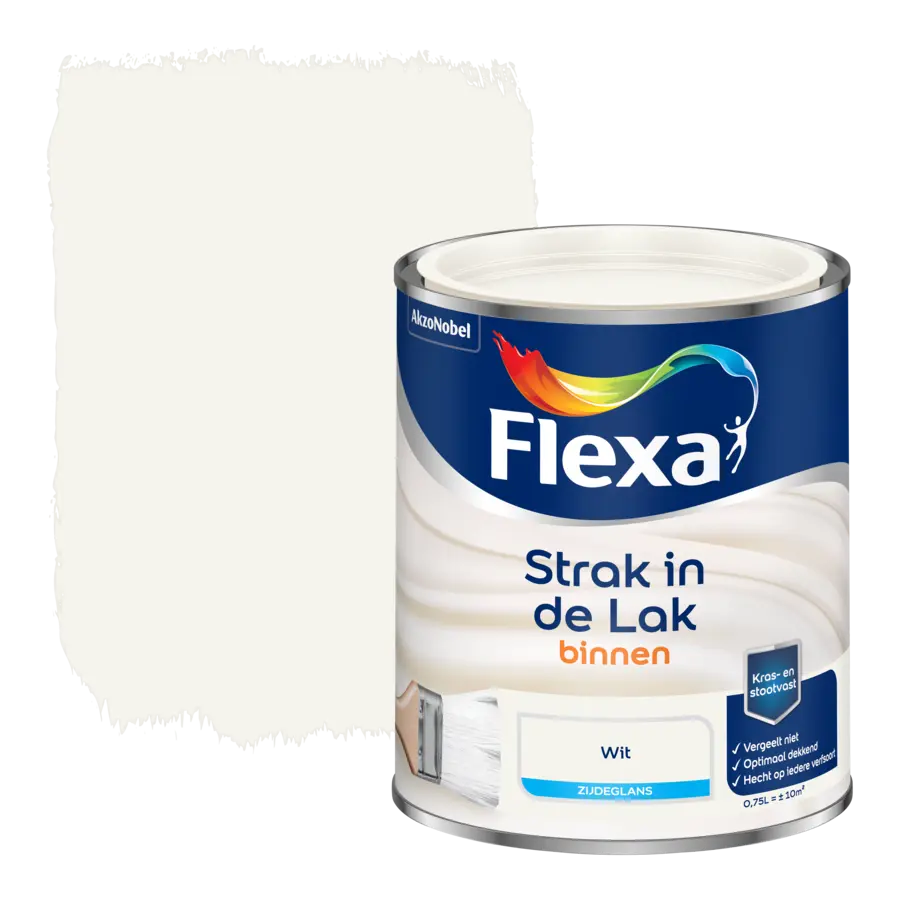 Flexa Strak in de Lak binnenlak zijdeglans wit 750 ml