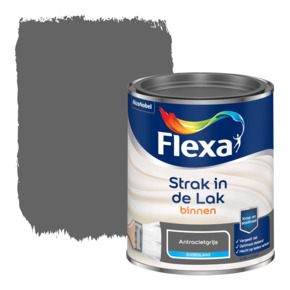 Flexa Strak in de lak voor binnen antraciet zijdeglans 750 ml