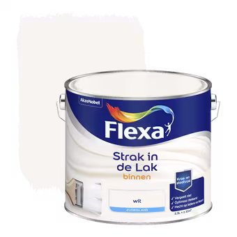 Flexa Strak in de Lak binnenlak zijdeglans wit 2,5 liter