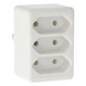 GAMMA euro stekker drieweg  wit
