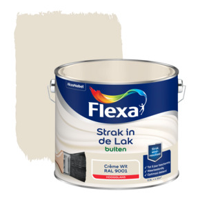 Flexa Strak in de Lak buitenlak hoogglans RAL 9001 crèmewit 2,5 liter