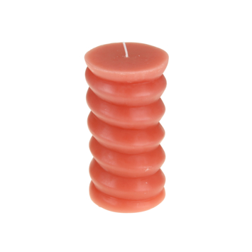 Kaars stomp spiraal donkerroze 13 x 6,8 cm kopen? Kaarsen ...