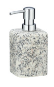 Terrazzo zeepdispenser Polyresin wit/beige/grijs 240 ml