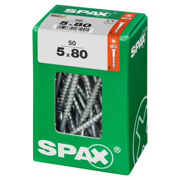 Spax schroef T-Star Plus geel 5x80 mm 50 stuks kopen? Schroeven | Karwei
