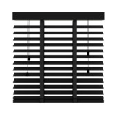 GAMMA houten jaloezie 50 mm matzwart (kleurnr. 947) 60x180 cm (bxh)