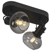 GAMMA opbouwspots Este 2-lichts zwart-glas