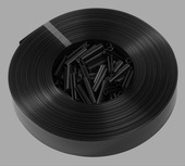 Giardino lint met clips RAL 9005 zwart 50 mm