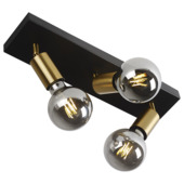 GAMMA opbouwspots Capri 3-lichts zwart-messing