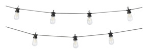Partylights met 20 LED lampjes en snoer met warmwit licht 9,5 meter