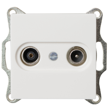 Jung Contactdoos Coax AS500 Wit