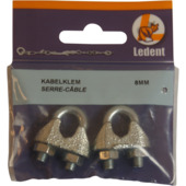 Draadklem verzinkt 8 mm 2 stuks