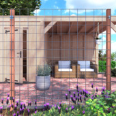 Gaas startpakket tuinhek hardhout 180 x 180 cm