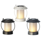 Solar lantaarn metaal met vlam-effect 3 kleuren per stuk