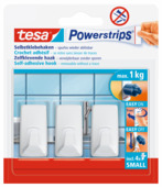TESA POWERSTRIPS HAAK S RECHTHOEK WIT