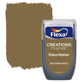 Flexa Creations muurverf kleurtester mat autumn gold 30 ml