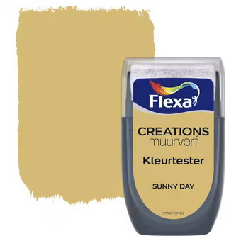 Flexa Creations muurverf kleurtester mat sunny day 30 ml