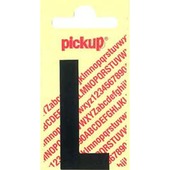 Pickup plakletter L zwart mat 60 mm