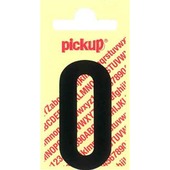 Pickup plakletter O zwart mat 60 mm