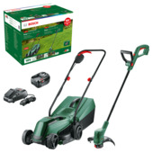 Bosch 18V grasmaaier EasyMower + trimmer EasyGrassCut (incl. 4.0Ah accu + lader)