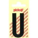 Pickup plakletter U zwart mat 60 mm