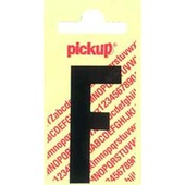 Pickup plakletter F zwart mat 90 mm