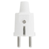 Stekker PVC Randaarde Wit