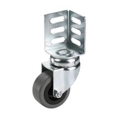 Zwenkwiel rubber met zijbevestiging 50mm tot 40kg