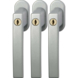 Abus raamboom aluminium met slot 3 stuks