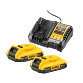 DeWalt 18V XR 2 accu's 5.0Ah + acculader / snellader DCB1104D2-QW