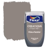 Flexa Creations muurverf kleurtester mat spacious grey 30 ml