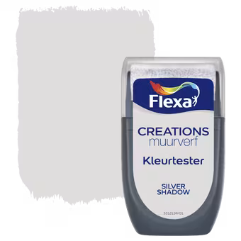 Flexa Creations muurverf kleurtester mat silver shadow 30 ml