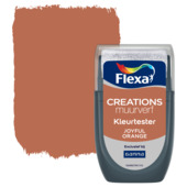Flexa Creations muurverf kleurtester mat joyful orange 30 ml