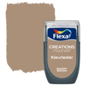 Flexa Creations muurverf kleurtester mat bakery brown 30 ml