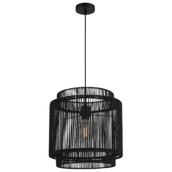 GAMMA Hanglamp James XL Zwart 35xØ35 Cm | GAMMA