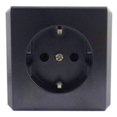 Handson Opbouw Enkel Geaard Stopcontact Zwart