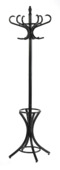 Kapstok Bistro zwart 12-haaks staand met parapluhouder