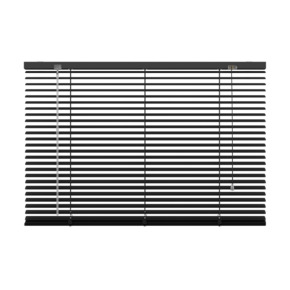 GAMMA aluminum jaloezie 25 mm mat zwart (kleurnr. 320) 80x180 cm (bxh)