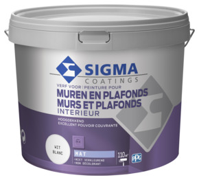Sigma muurverf interieur mat wit 10 liter