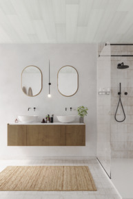 Wand-en plafondpaneel Quality Line MDF Aqua Maple 130x20cm,8 mm 2,34 m²