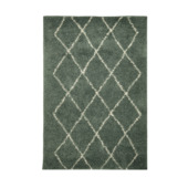 Vloerkleed Shaggy Groen Ruit 160x230 cm