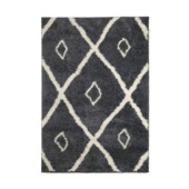 Vloerkleed Shaggy Antraciet Ruit 160x230 cm
