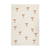 Vloerkleed vosjes creme 120 x 170 cm