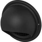 Sanivesk overdrukrooster dampkap bol inox zwart Ø125mm